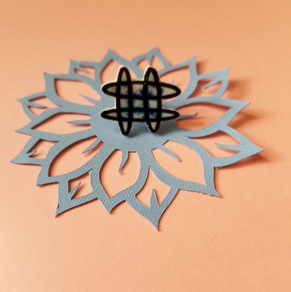 Handmade Hashtag pendant